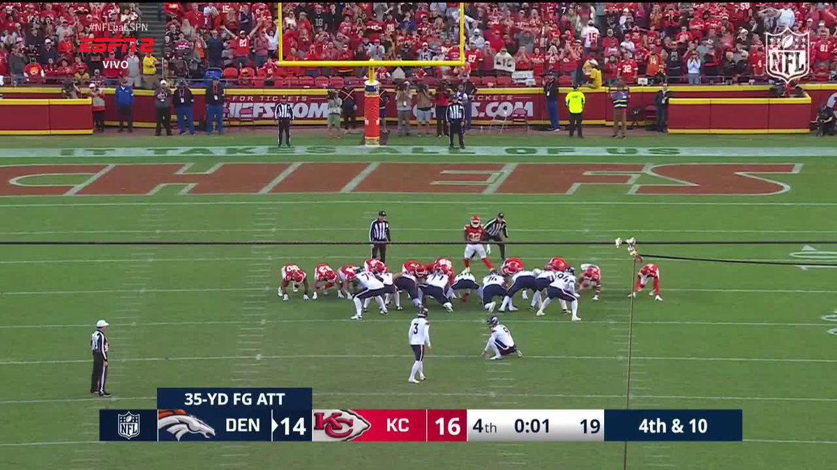 FIELD GOAL BLOQUEADO E OS CHIEFS CONTINUAM INVICTOS!!!!!! #NFLNAESPN