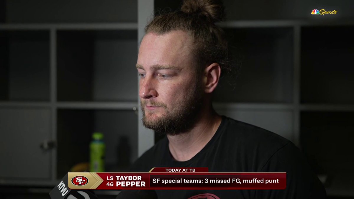 #49ers LS Taybor Pepper stated that Deebo Samuel went to K Jake Moody telling him you “Lock in,” which led to the altercation on the sidelines. Taylor Pepper didn’t appreciate him doing that. 🎥: 49ers on NBCS #FTTB