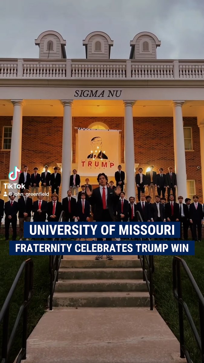 VICTORY DANCE: Fraternity brothers at the University of Missouri showcased their support for Trump's presidential victory by dancing to the song “YMCA,” which Trump often dances to at his rallies.