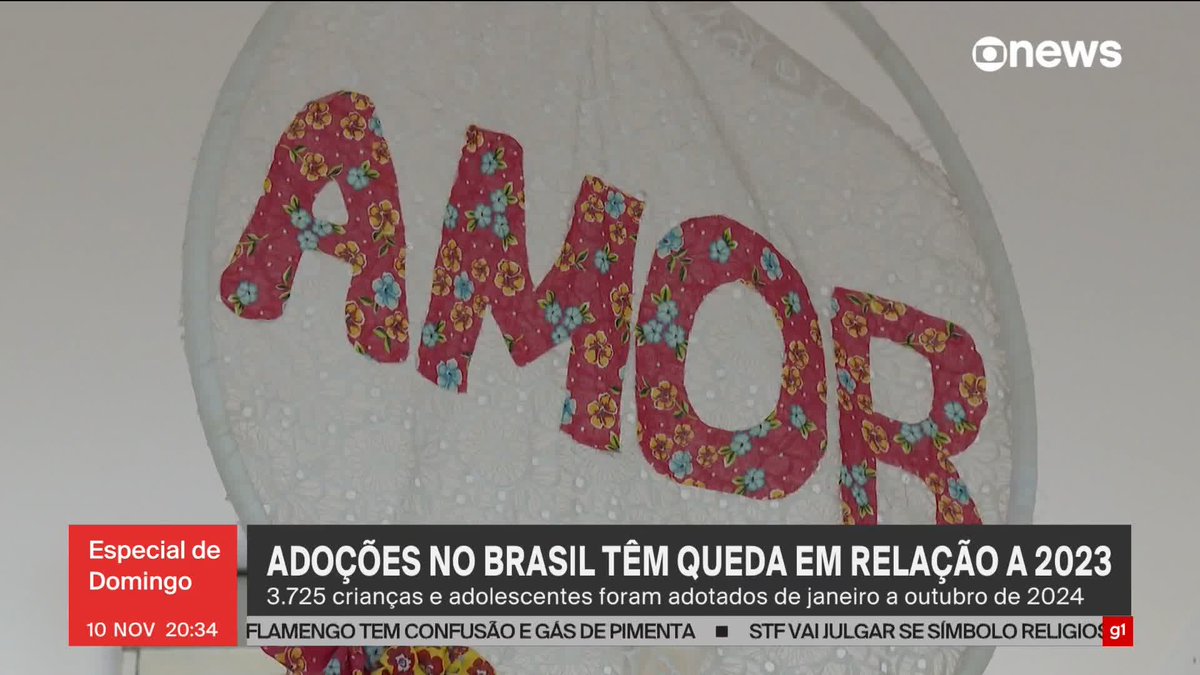 No Brasil, 3.725 crianças e adolescentes foram adotados até o fim de outubro deste ano, e Erick Bang conheceu várias famílias que aumentaram há pouco tempo. Assista a um trecho da reportagem. #EspecialdeDomingo ➡ Assista na #GloboNews: