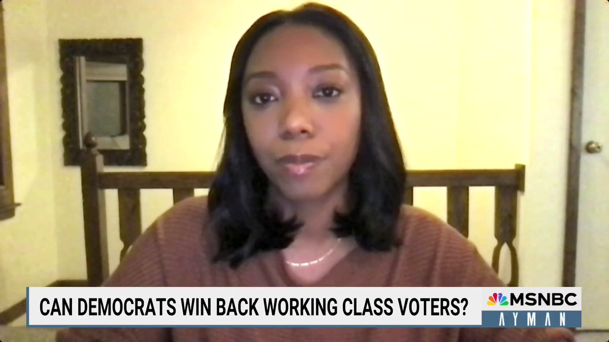 "When we treat the working class as synonymous with white people, we're ignoring what's happening with...people that are opting out of the electoral process altogether." Malaika Jabali on how Dems are losing working class voters because too many have given up on politics.