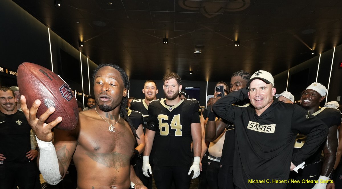 AK gets a game ball 🏈 Rizz gets a game ball 🏈 EVERYONE gets a game ball 🙌 #Saints