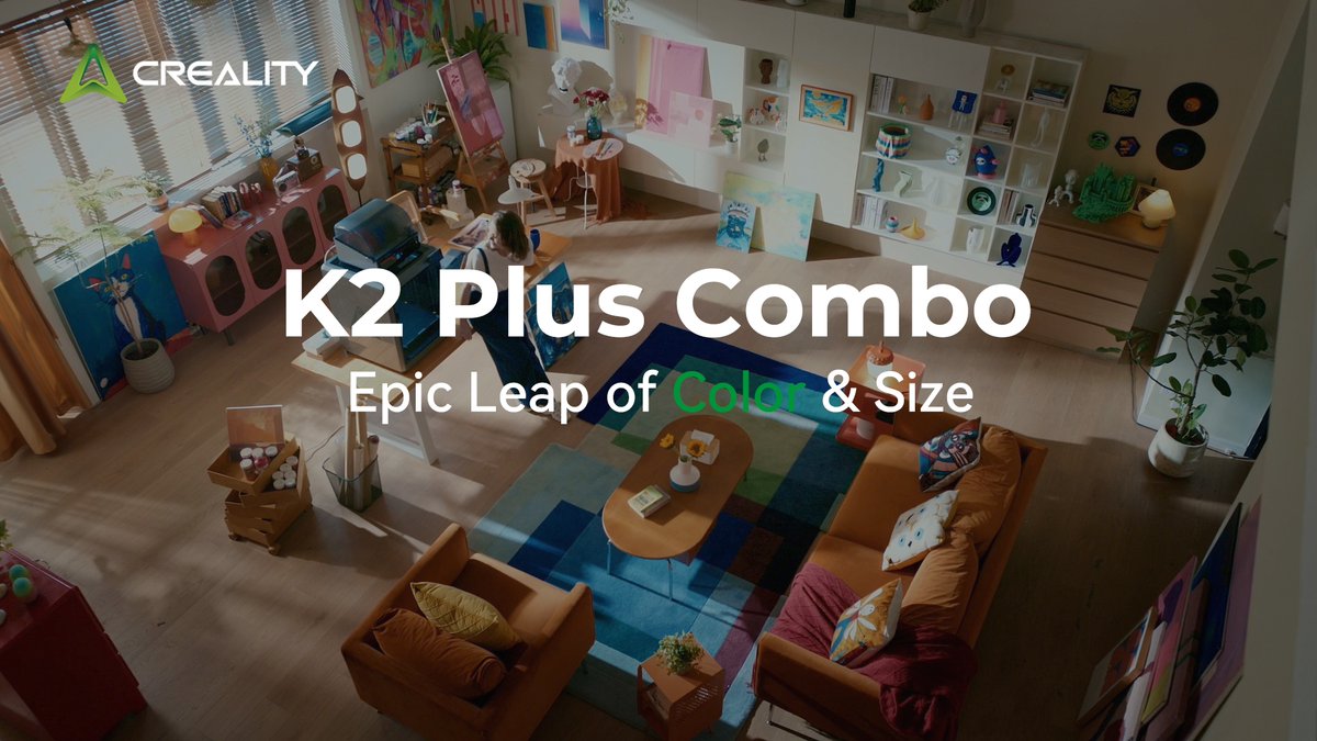 Exciting news! K2 Plus Combo is now available for order! 🛒✨ 👉Tap the Link: 🎨 Multi-Color Printing: Up to 16 colors with 4 CFS for endless creativity! 🚀 Direct Drive Extruder: Smooth, precise prints with minimal retraction. 📏 Large Build Volume: 350 x 350 x 350mm—bring your largest ideas to life! 🔍 Tilt Detection: Delivers a flawless first layer automatically. ⚙️ FOC Closed-Loop Motors: Responsive and efficient with reduced heat and wear. 🌡️ Active Chamber Heater: Keeps prints stable and high-quality. This isn’t just a launch, it’s your chance to dive deep into the multi-color world of Creality. Tap ⚡🔗 get yours! #Creality #CrealityK2Plus #3dprinting #3dprinter #colorfulprinting #multicolorprinting #crealityfilamentsystem #crealityCFS #crealityK2P