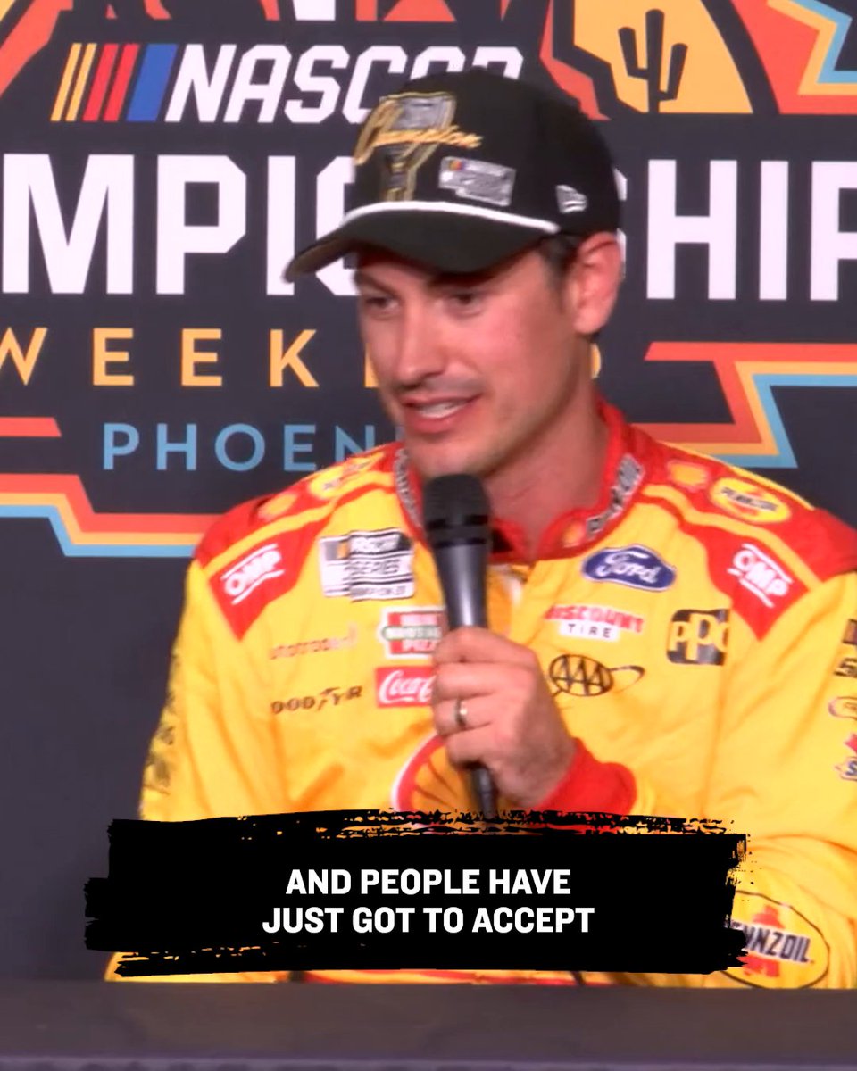 "I don't like people talking that way." Joey Logano addresses the #NASCARPlayoffs and his run to the title.