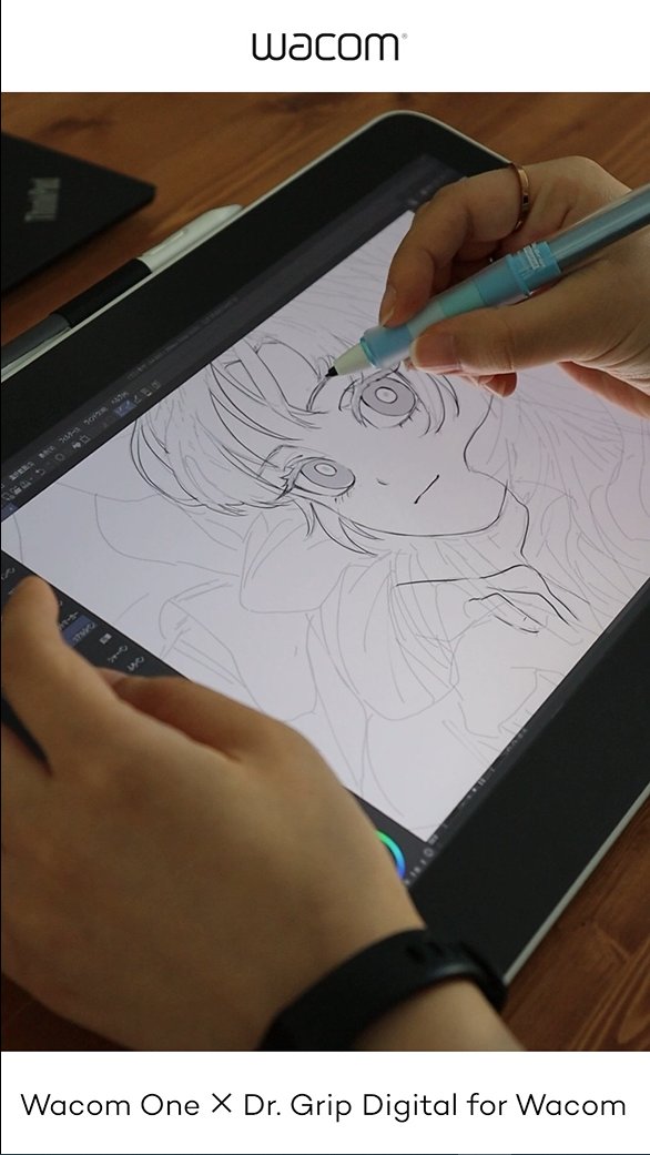 あの文具がデジタルに⁉（1/2） ✍✍✍Dr. Grip Digital for Wacom✍✍✍ #ワコムワン と #WacomMovink で使える、長時間描いても疲れにくいグリップのペンです🎉 ノックしてペン先をしまえるんですよ👀✨持ち運びにも安心！