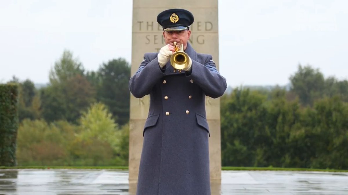Today we remember all those who made the ultimate sacrifice, whilst reflecting on the countless lives touched by their courage and bravery. From the beautiful National Memorial Arboretum, Sergeant Godfrey from RAF Music plays the Last Post. #WeWillRememberThem