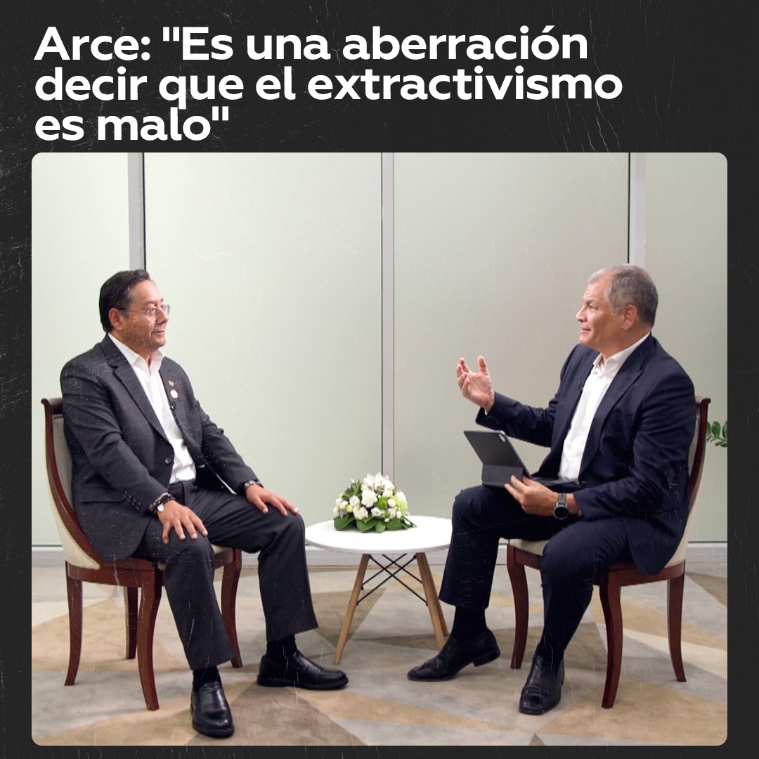 El extractivismo no es algo negativo si se utiliza esa materia prima para industrialzar el paรญs y generar empleo de ingresos mรกs altos, explica Luis Arce, sobre la polรญtica de desarrollo de los recursos naturales por el Estado Luis Alberto Arce Catacora (Lucho Arce) Rafael Correa