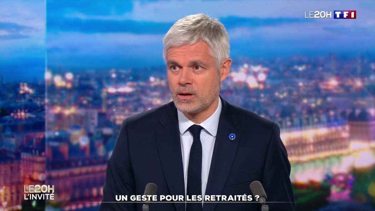 🗣️ "Il était inacceptable que les retraités soient les boucs émissaires du gaspillage qu'il y a eu" martèle le président de Groupe Droite Républicaine, Laurent Wauquiez, qui a obtenu du gouvernement une revalorisation des retraites dès le 1er janvier ▶️ #LE20H Gilles Bouleau