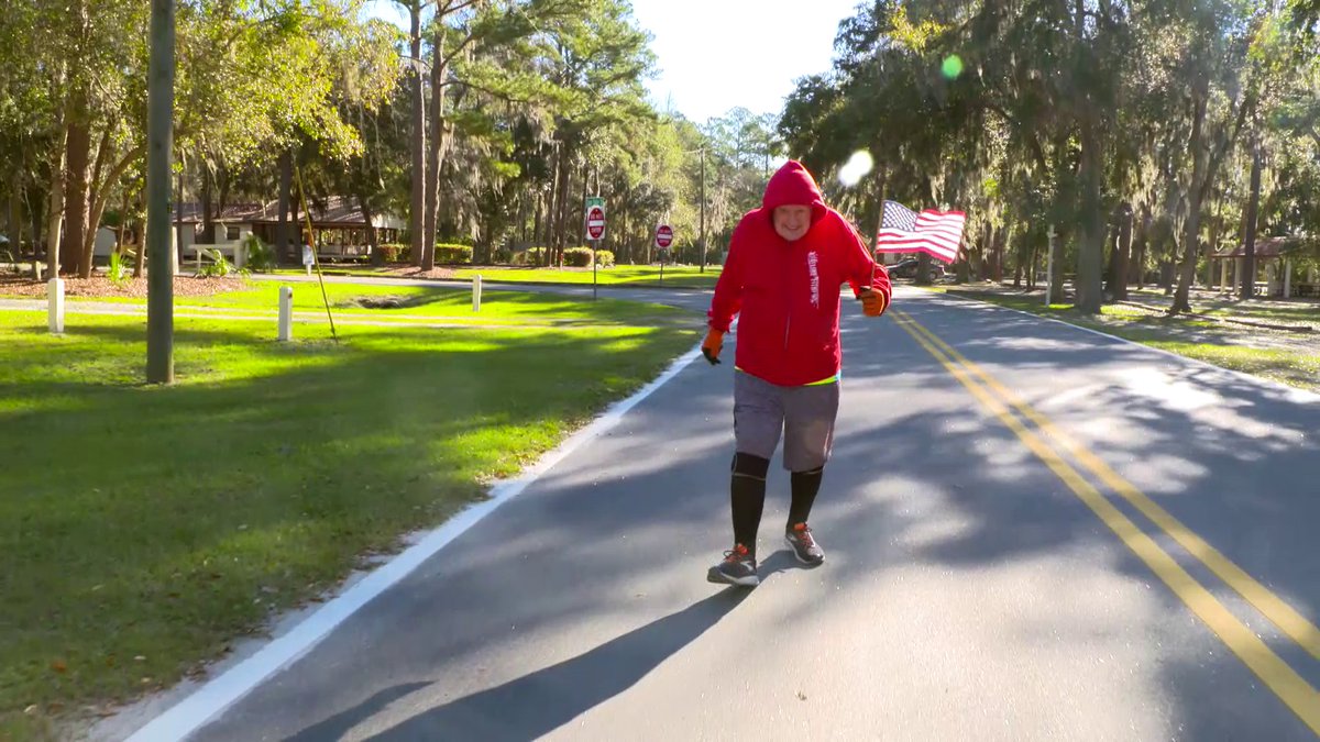 This 96-year-old World War II veteran is trying to become the oldest person ever to run coast-to-coast. Go On the Road with Steve Hartman this #VeteransDay.