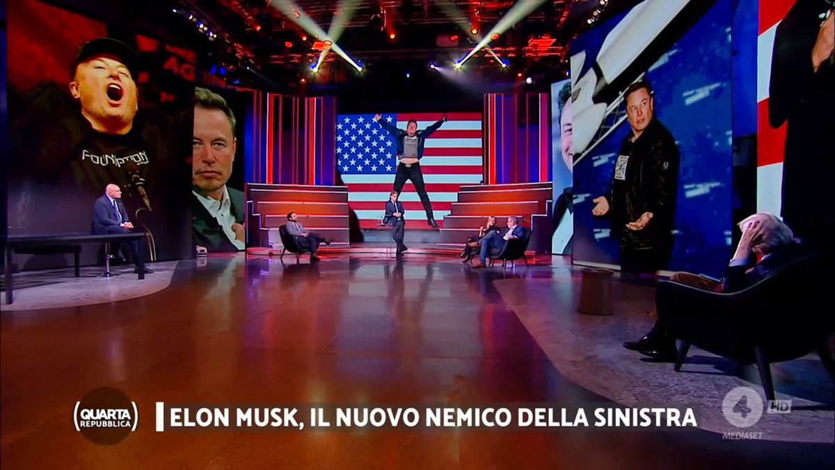 "#Musk fino a qualche mese fa non era un mostro per la sinistra che si strusciava le mani su alcuni temi come l'elettrico e la maternità surrogata." #Borselli #quartarepubblica