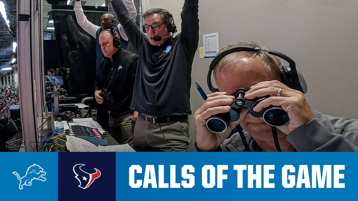 Go inside the Lions Radio Network booth with Dan Miller, Lomas Brown and T.J. Lang to hear all the big calls from #DETvsHOU 🎙️