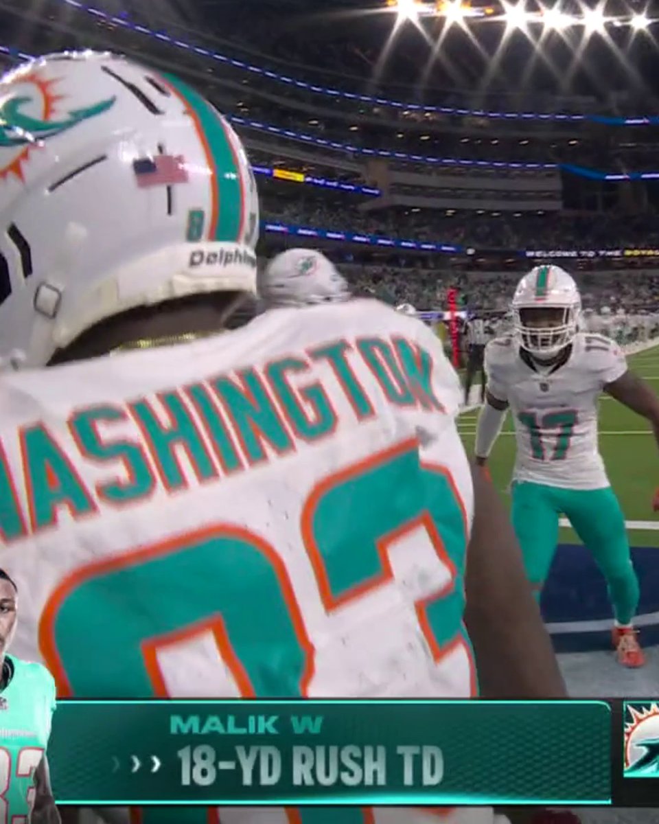 MALIK WASHINGTON'S FIRST NFL TD‼️ #MIAvsLAR