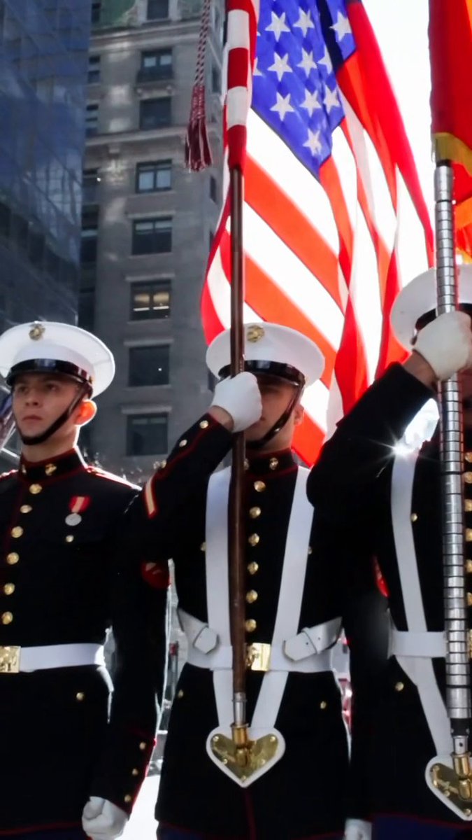 #Marines, past and present, from around the nation gathered today in New York City for a #VeteransDay parade through Manhattan.