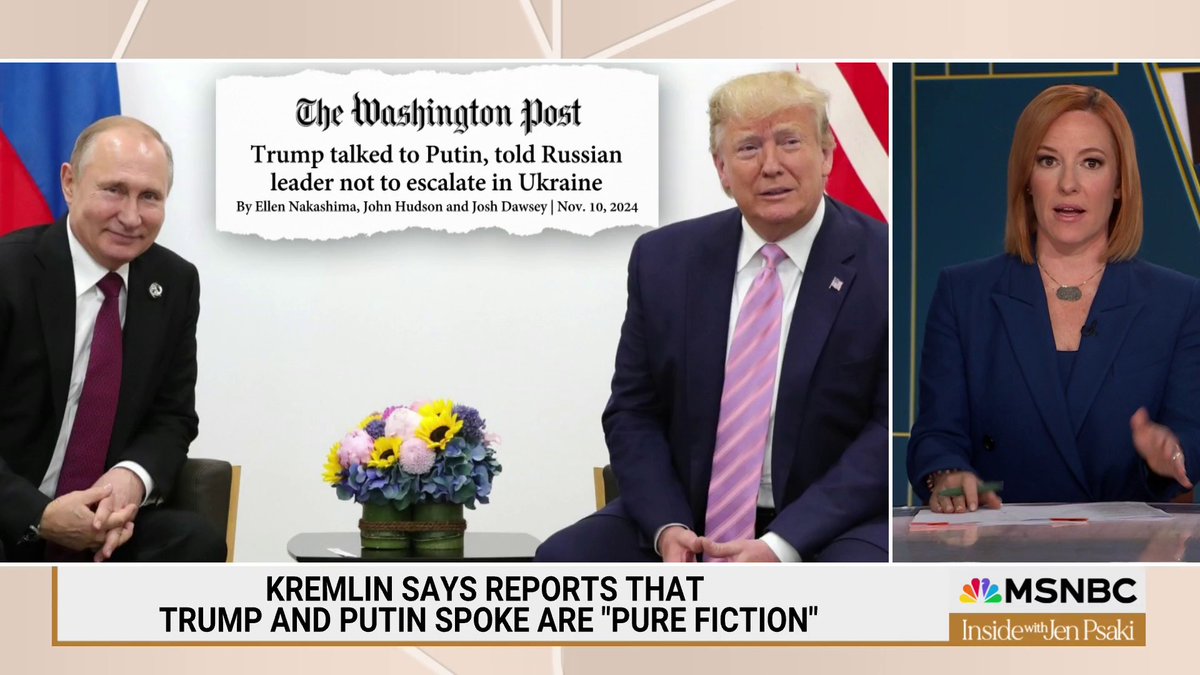 .Jen Psaki: “Trump has not even been sworn into his second term yet, and there are already questions swirling about whether and why he is once again misleading the American public about his relationship with Russia.”