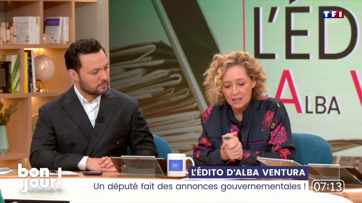 💬 "Un député qui fait des annonces gouvernementales, il n'y a rien qui vous choque ?" ➡️ Dans son édito, Alba Ventura revient sur "les annonces de Laurent Wauquiez" au 20h de TF1