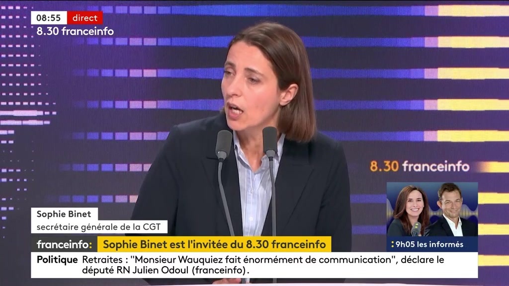 🔴➡️ "Les conditions de travail se sont considérablement dégradées, c’est là-dessus qu’il faut travailler plutôt que les stigmatiser comme si c’était des fainéants. Aujourd’hui dans la fonction publique c’est plus dur dans beaucoup d’endroits que dans le privé" dit Sophie Binet.