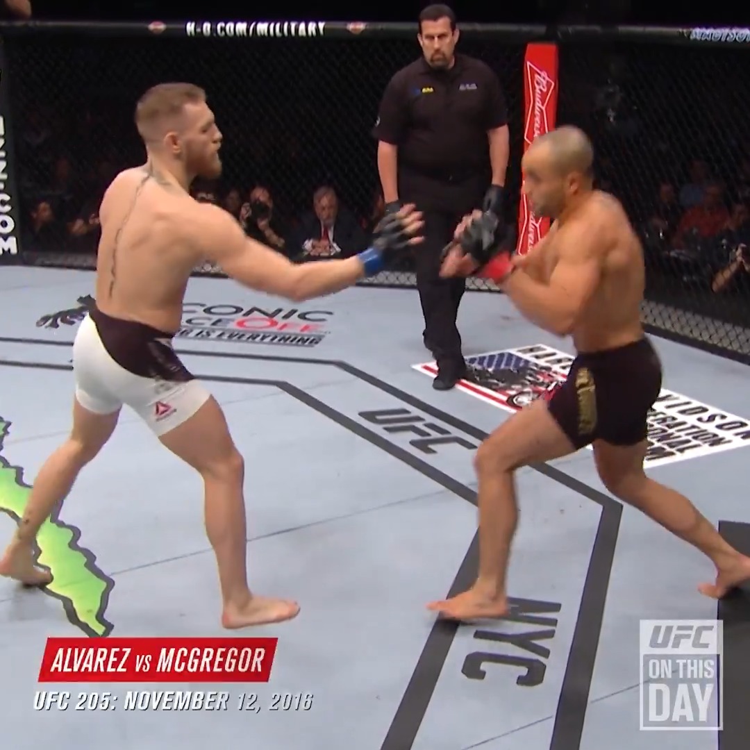 Flawless KO to become Champ Champ 🏆 🏆 #OnThisDay in 2016: Conor McGregor did THIS in our first visit to Madison Square Garden... Watch in full on UFC FIGHT PASS 📺