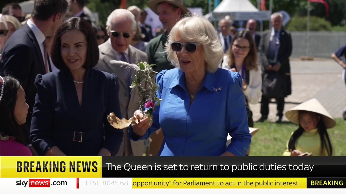 BREAKING: The Queen will return to public duties today after her chest infection but will miss the Gladiator II premiere on Wednesday to aid her recovery, a royal source said. 📺 Sky 501 and YouTube