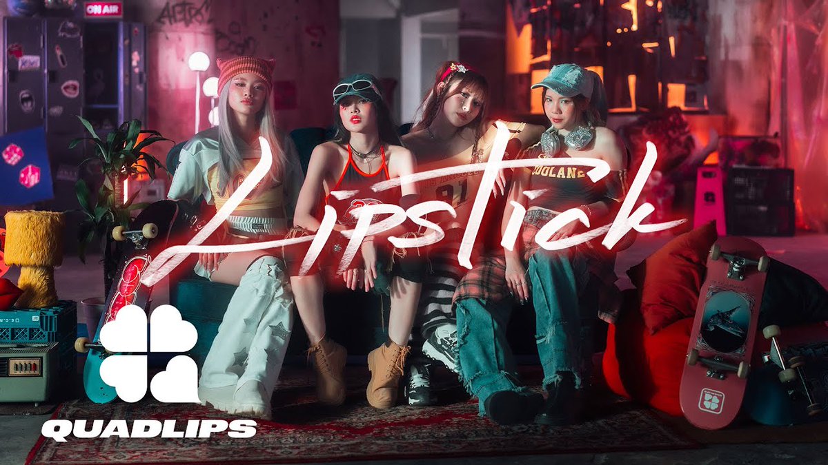 QUADLIPS released 4th Single 'Lipstick' MV on Youtube!