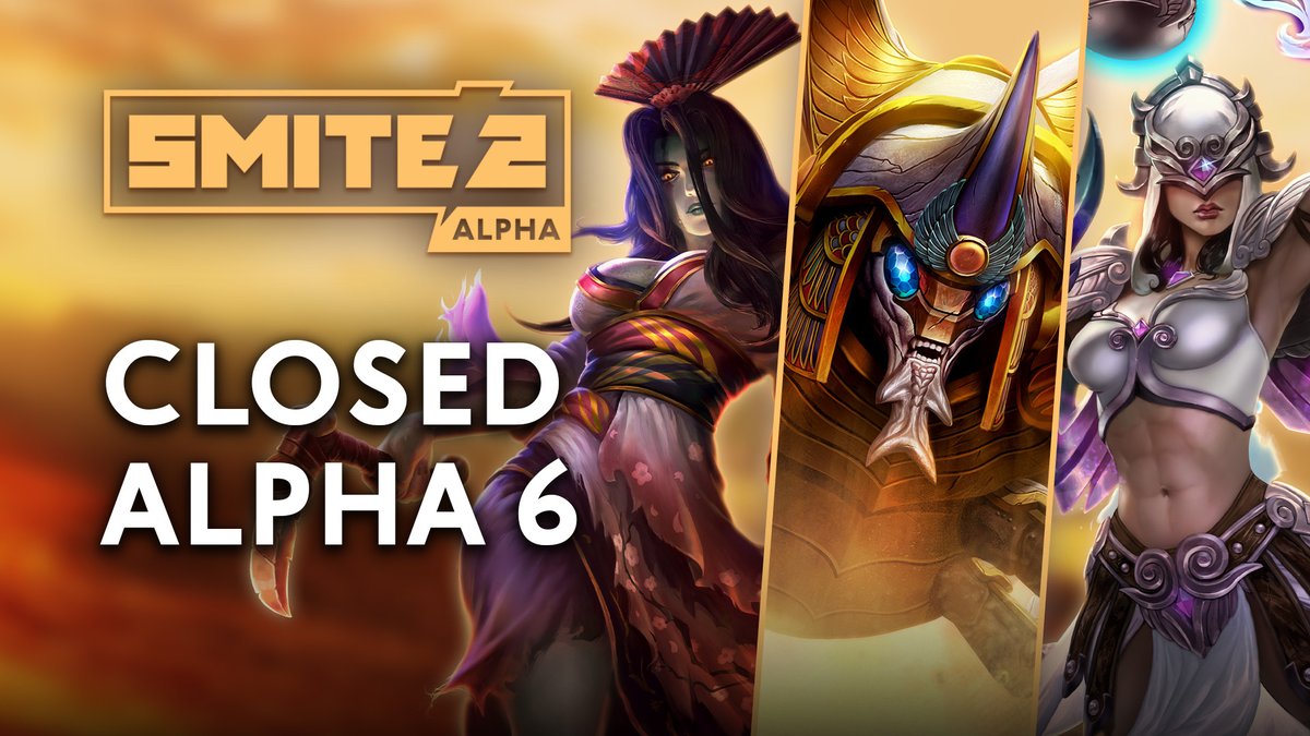 The Closed Alpha 6 Update is LIVE NOW in SMITE 2! Hop on the Battleground and try out Izanami, Khepri, and Nemesis today!