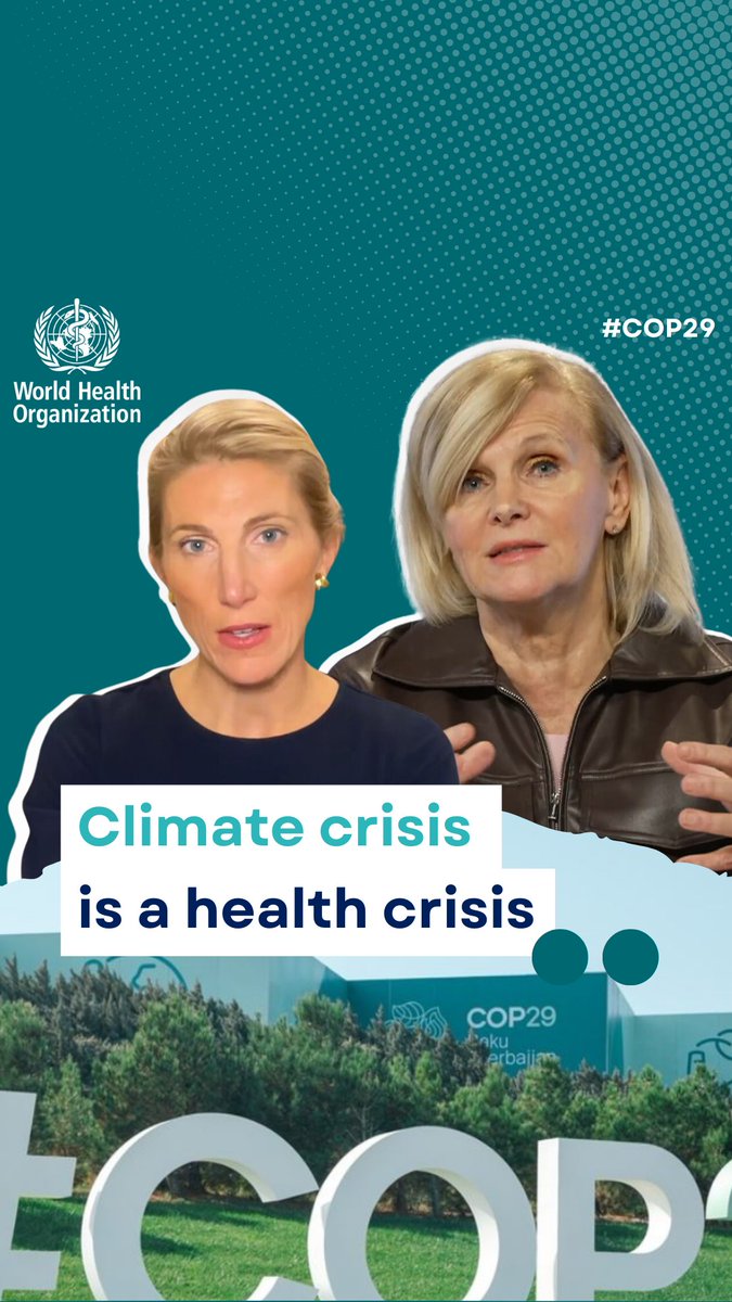 The health impacts of #ClimateChange are undeniable. Health investment must be front and centre in #COP29 negotiations.