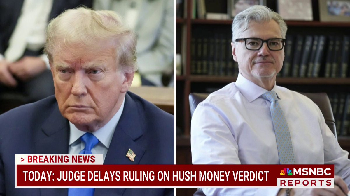 BREAKING: Judge in Trump hush money case delays key ruling ahead of sentencing.