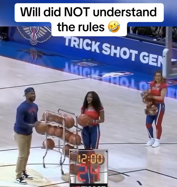 Sound Up ๐ ๐ Will was not listening to instructions at the Pelicans game!