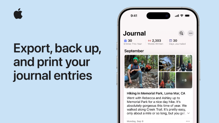 🔐 Include Journal in backups ⬆️ Export your data 🖨️ Print your entries You can save your journal entries a few different ways. Here’s how.