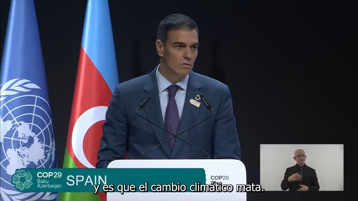 España acaba de sufrir uno de los peores desastres climáticos de su historia. Solo hay una cosa tan importante como ayudar a las víctimas de esta terrible tragedia en Valencia. Evitar que se produzca de nuevo. Evitar que los desastres naturales se repitan y multipliquen. Desde la #COP29 hago un llamamiento: actuemos. Salvemos las vidas de nuestros ciudadanos, salvemos sus economías y salvemos al planeta.