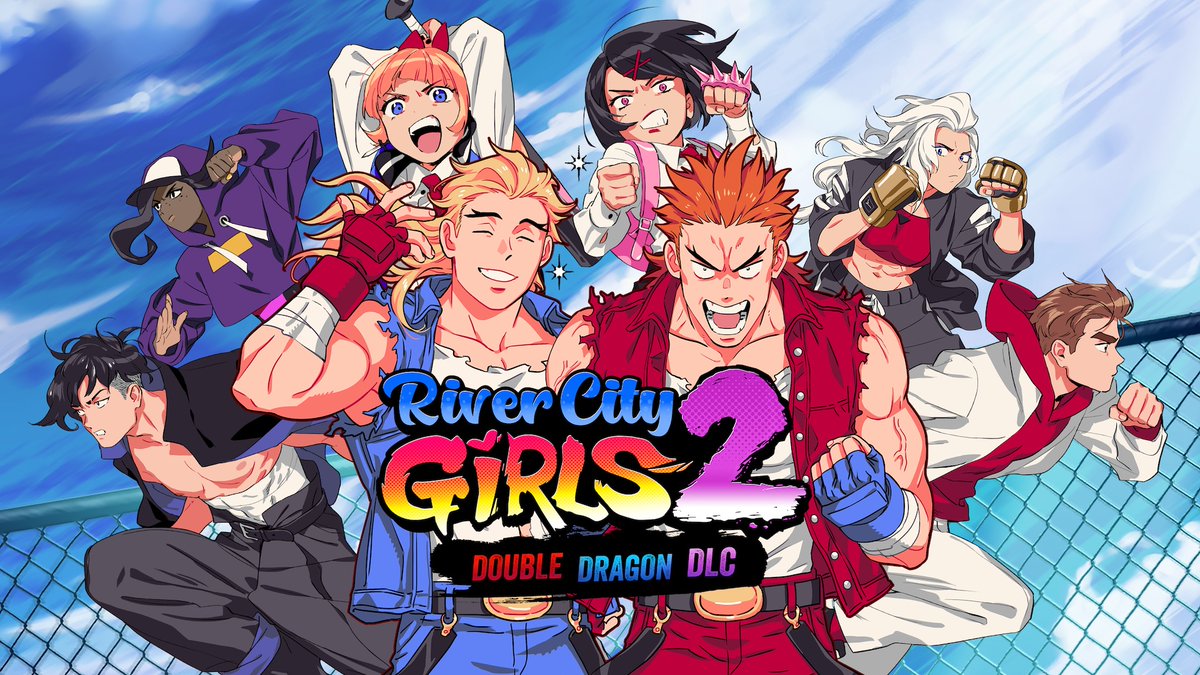 The bros are back! Legendary martial artists Billy and Jimmy Lee join the playable cast of River City Girls 2 in the Double Dragon DLC, out now on consoles! A free content update with new shops, color palettes &amp; more is also available! (Coming to PC soon!)