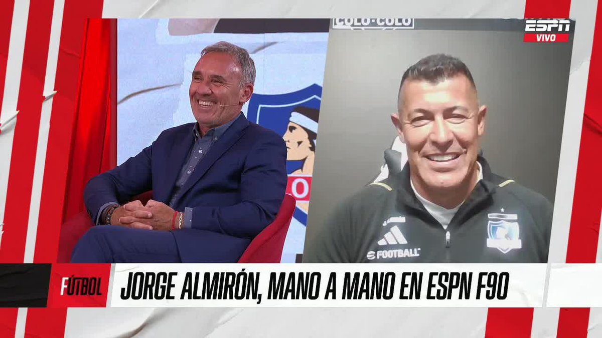 Jorge Almirón: "Quiero saludar a Marcelo Espina, porque sabe lo que significa Colo-Colo". 👏