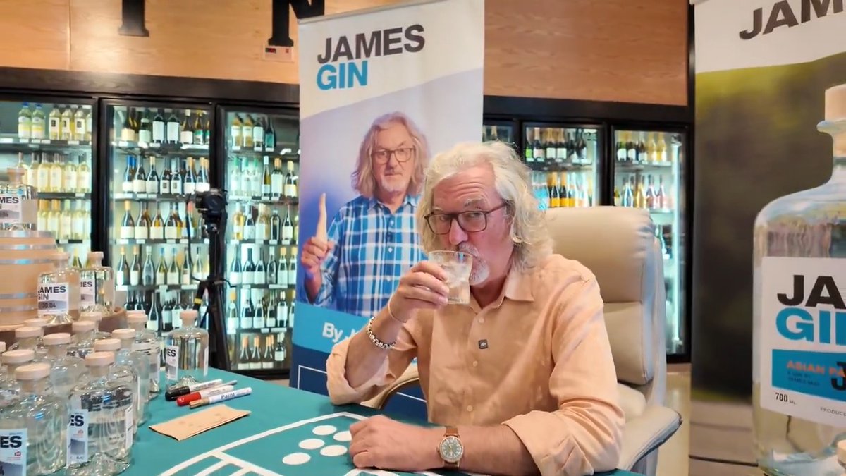 I've probably signed about 1,000 bottles and posters so my arm hurts. Also I've probably drunk about five bottles of gin, so my head hurts.