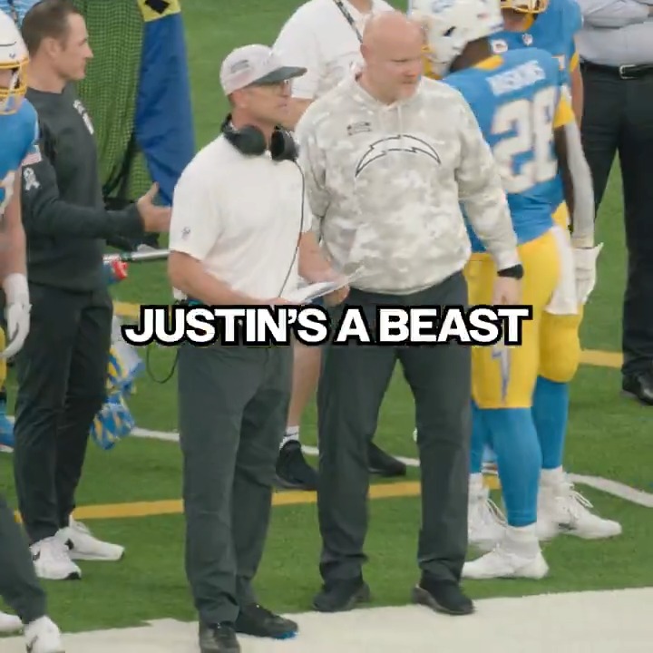 nobody: coach harbaugh: JUSTIN HERBERT