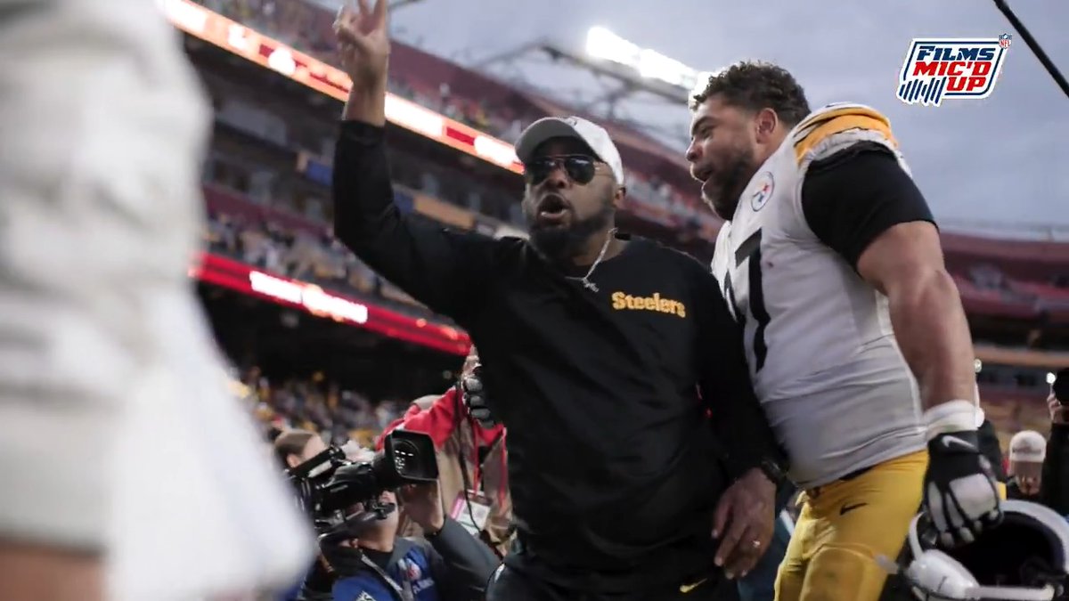 Mic'd up Mike Tomlin with Cam Heyward walking off field after beating Washington 🔥🔥🔥 #Steelers #NFL