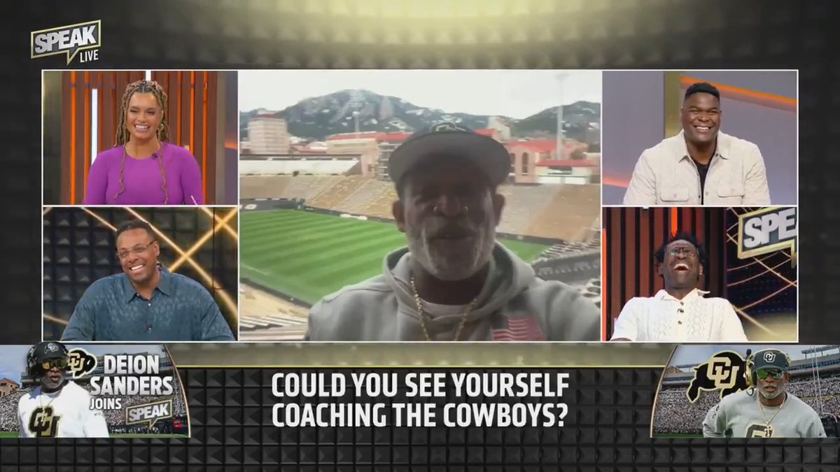 .Michael Irvin asked COACH PRIME about coaching the Cowboys... Watch until the end to see Prime's response 😂