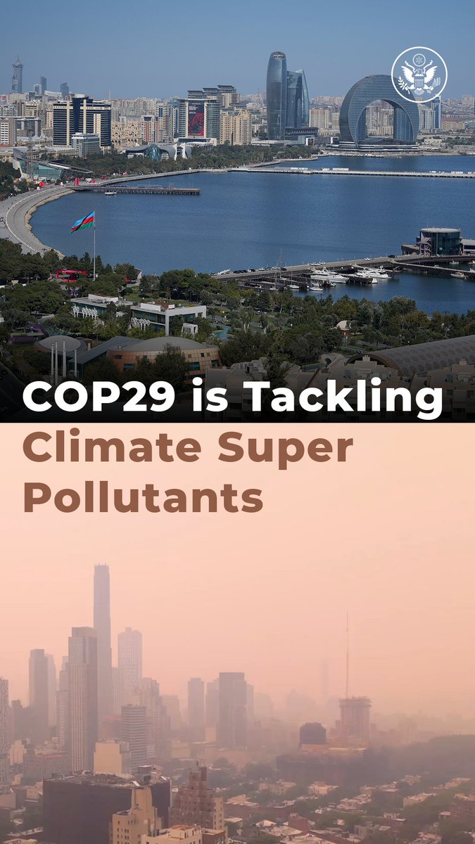 Super pollutants, like methane, are far more potent greenhouse gases than carbon dioxide. Tackling them is the fastest — and often cheapest — way to slow climate change. Learn more about what the United States is doing to address the issue at #COP29.