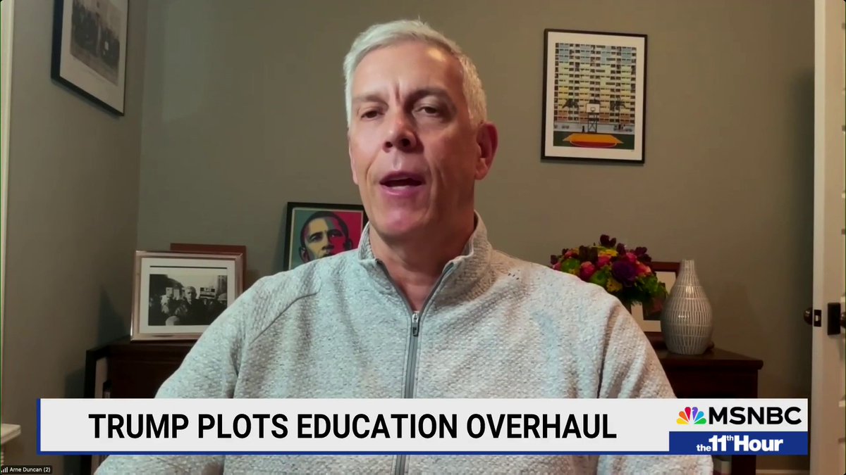 "This is not what parents want." Republicans are lining up behind Trump's pledge to transform U.S. classrooms – and even dismantle the Department of Education. Former Secretary of Education Arne Duncan joins the @11thHour to discuss.
