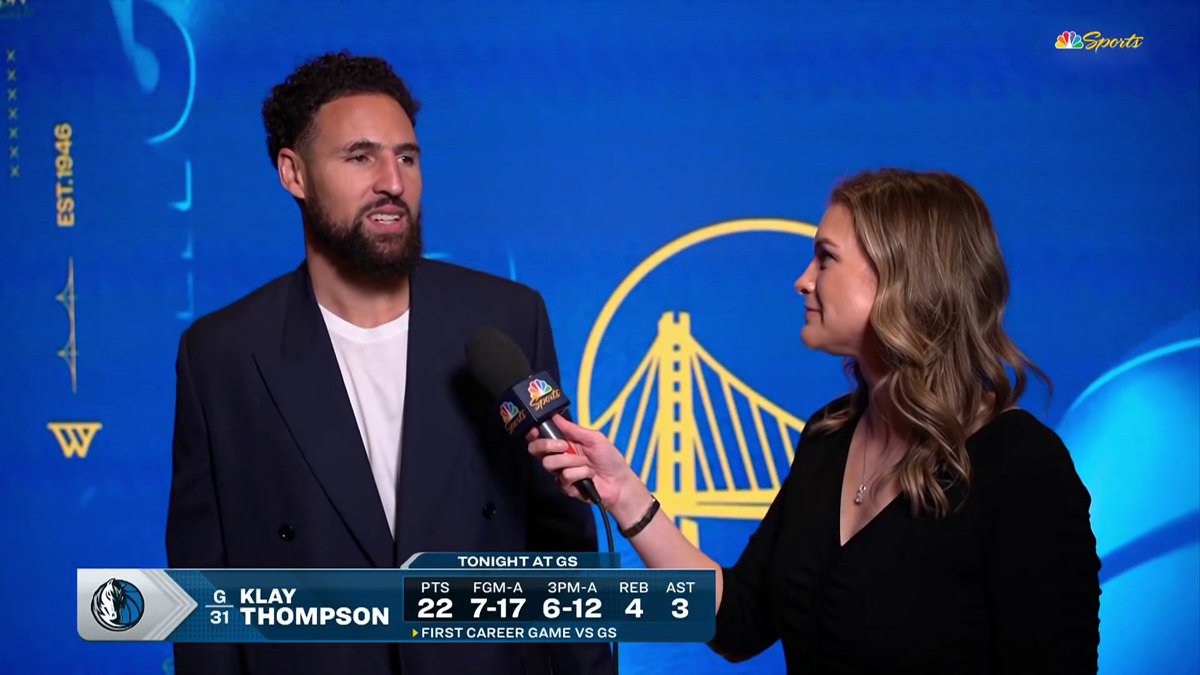 "It was something I'll cherish forever." Klay shares how he felt about his "special" reception tonight