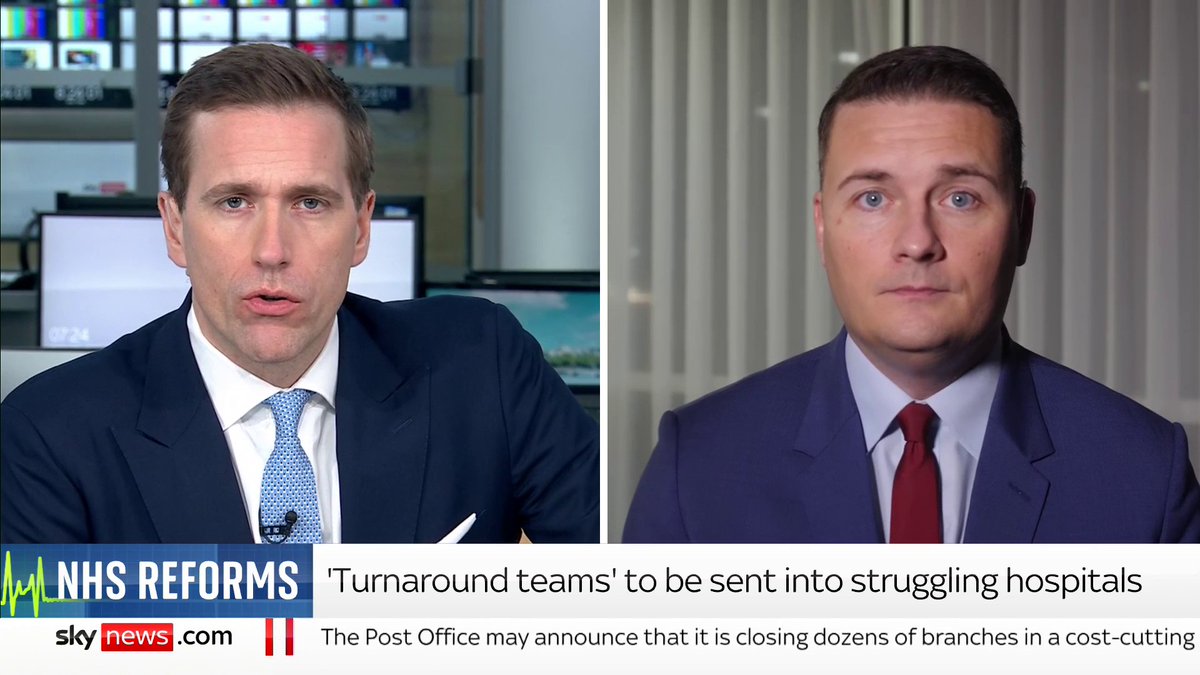 Health Secretary Wes Streeting: 'I've heard lots of criticism over the years that the NHS is too centralised, too much top-down command and control. Now I sit at the top of that system I not only recognise that criticism, I share it' 📺 Sky 501