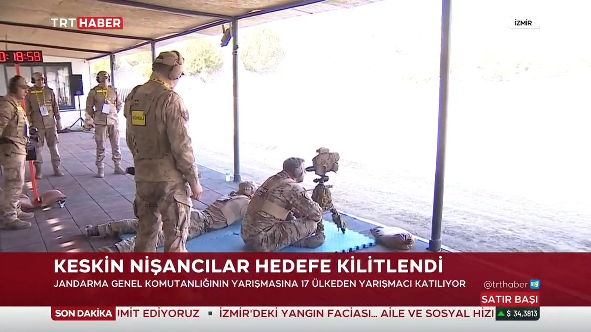 Keskin nişancılar, hedefi yerli ve milli keskin nişancı tüfeği Bora-12 ile vuruyor. Jandarma Genel Komutanlığı'nın düzenlediği 'Uluslararası Boran Keskin Nişancı Yarışması', 17 ülkeden keskin nişancıların katılımıyla İzmir Foça'da başladı. Ayrıntılar TRT HABER'de.