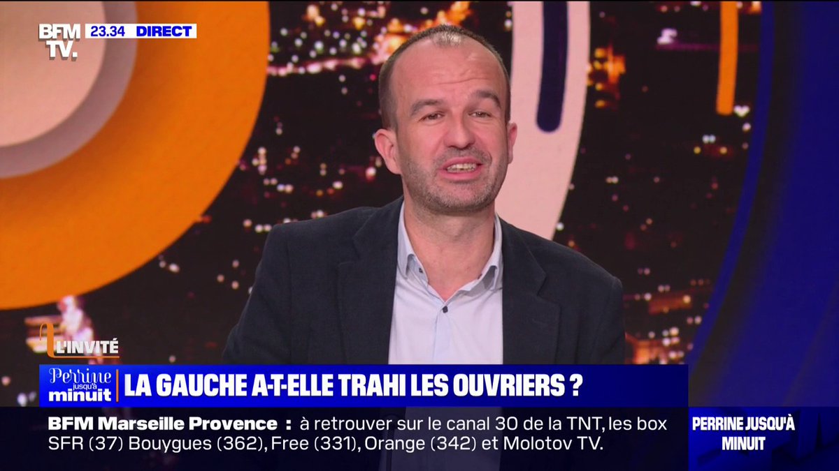 Courage et ténacité de Manuel Bompard, seul face à un plateau d'éditocrates se relayant pour l'empêcher de terminer la moindre phrase. Indépendamment du fond, cette scène symbolise le naufrage d'un système médiatique aux mains des milliardaires.