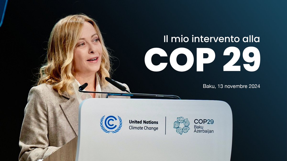 Baku, il mio intervento alla #COP29