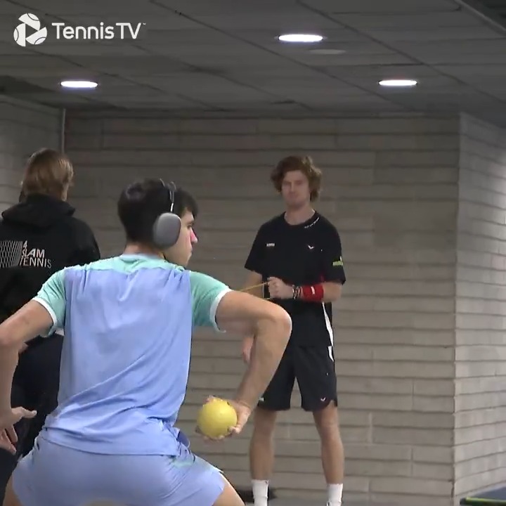 Charly & Andrey gettin' loose 🤸♂️ #NittoATPFinals