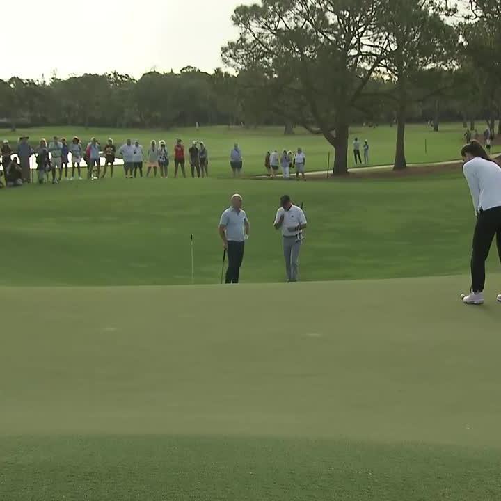 A fist pump worthy putt from Caitlin Clark 👏