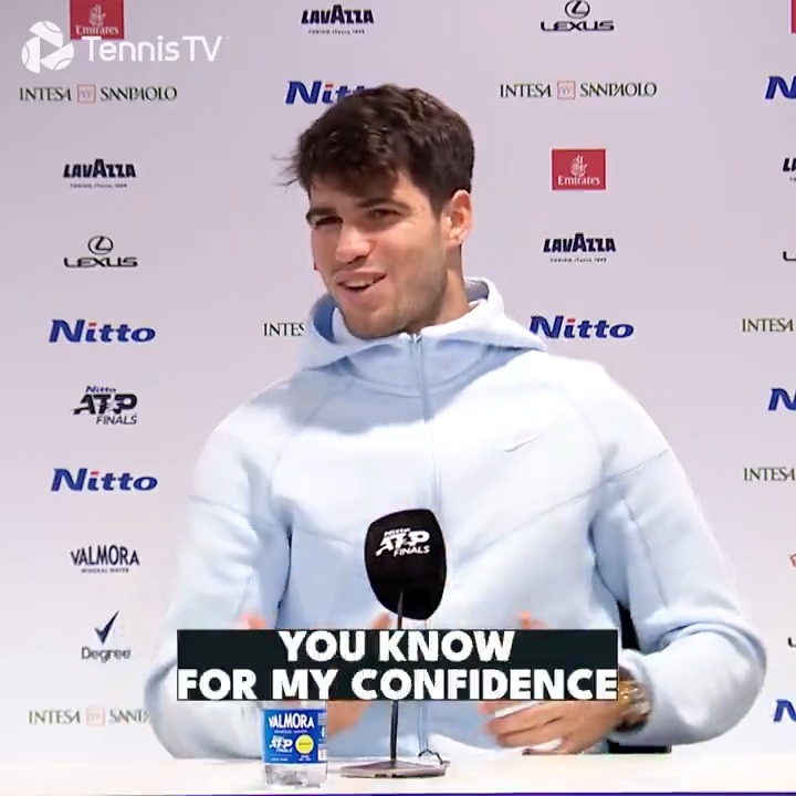 We all need a confidence boost every now and then 🤣 Carlos Alcaraz #NittoATPFinals