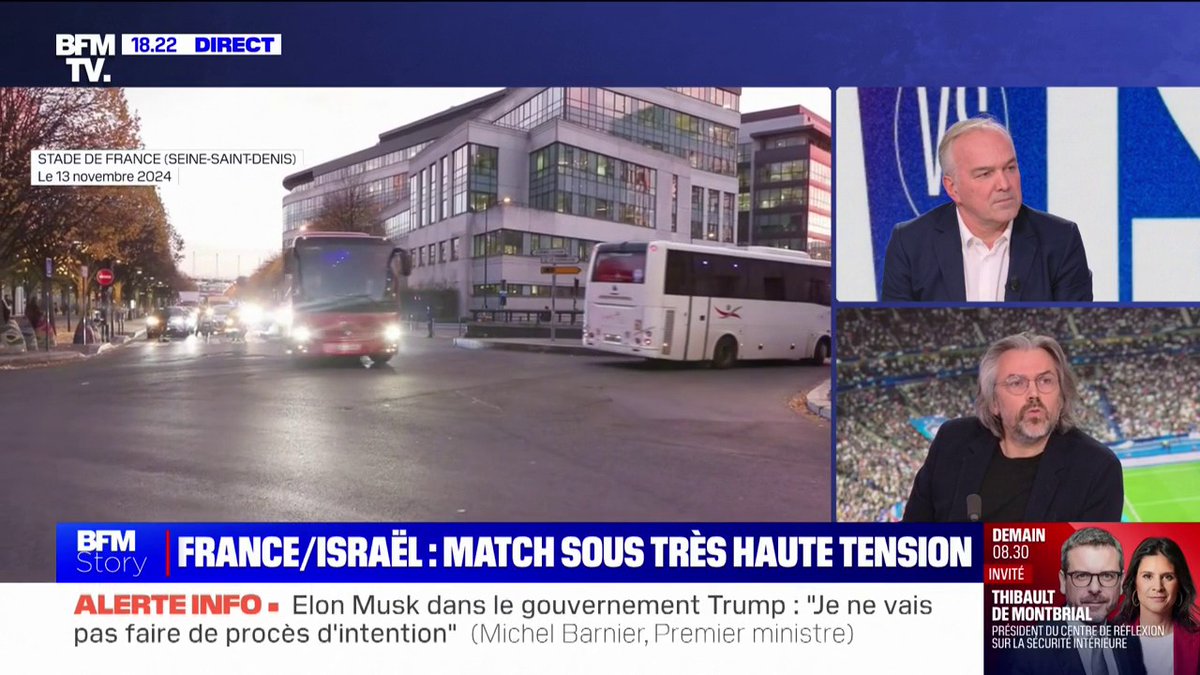 "Il fallait annuler ce match" Aymeric Caron réagit à la tenue du match France-Israël ce jeudi soir au Stade de France