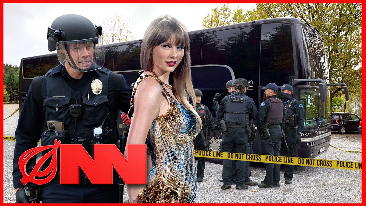 Taylor Swift Arrested On Weapons Charges After Federal Agents Raid Tour Bus | Onion News Network Following a tense armed standoff with the pop superstar, authorities uncovered a large arsenal of illegal drugs and firearms inside the 14-time Grammy Award winner's Eras Tour bus.