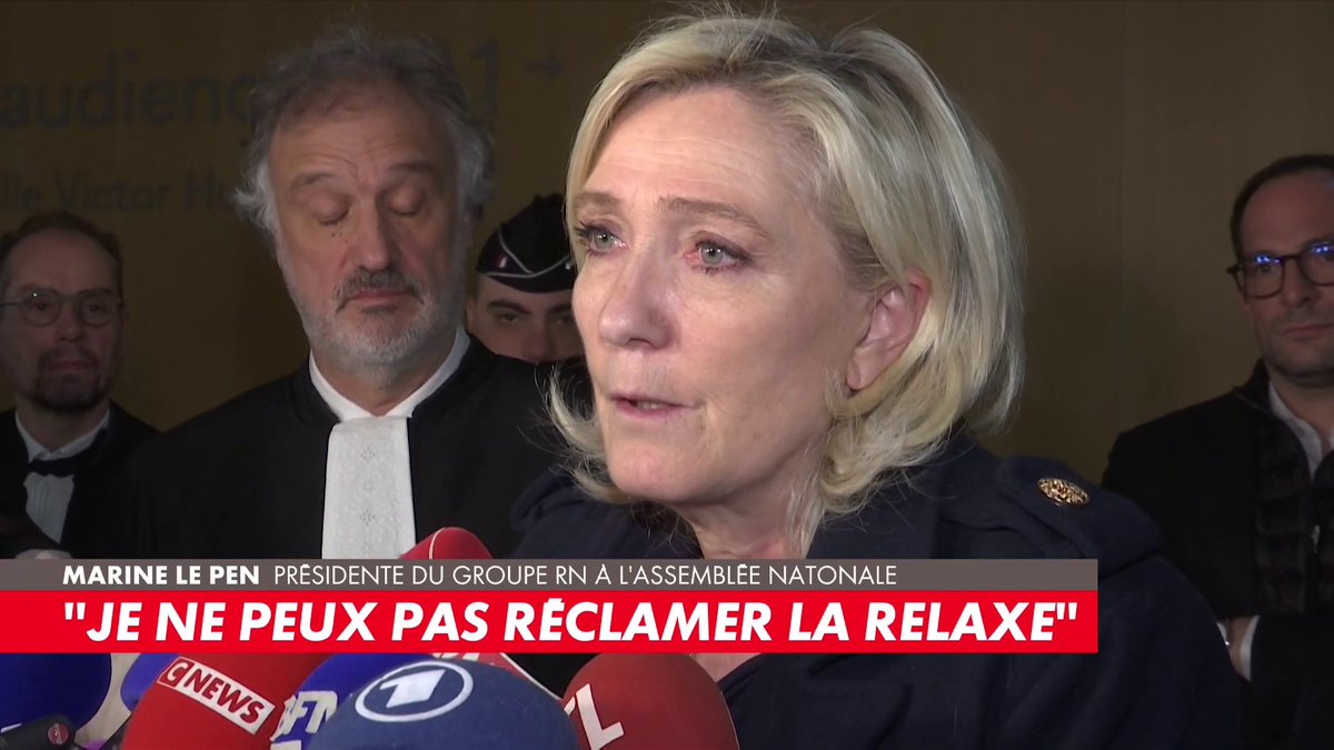 Marine Le Pen, alors que le parquet de Paris requiert 5 ans d'inéligibilité contre la présidente du groupe RN à l'Assemblée nationale : «Il y a une volonté du parquet de priver les Français de voter pour qui ils souhaitent»