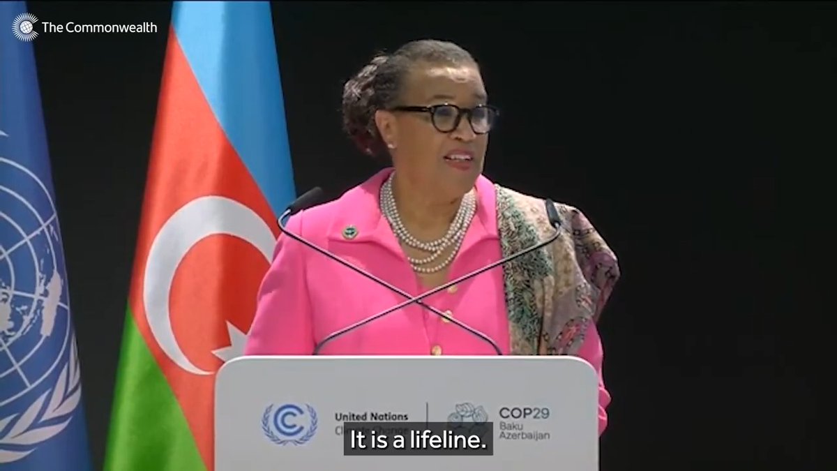 At the Leaders’ Summit of the Small Island Developing States on Climate Change, Commonwealth Secretary-General, @PScotlandCSG, called on the international community to deliver on climate finance promises to SIDS. Read more: #CommonwealthForClimate #COP29