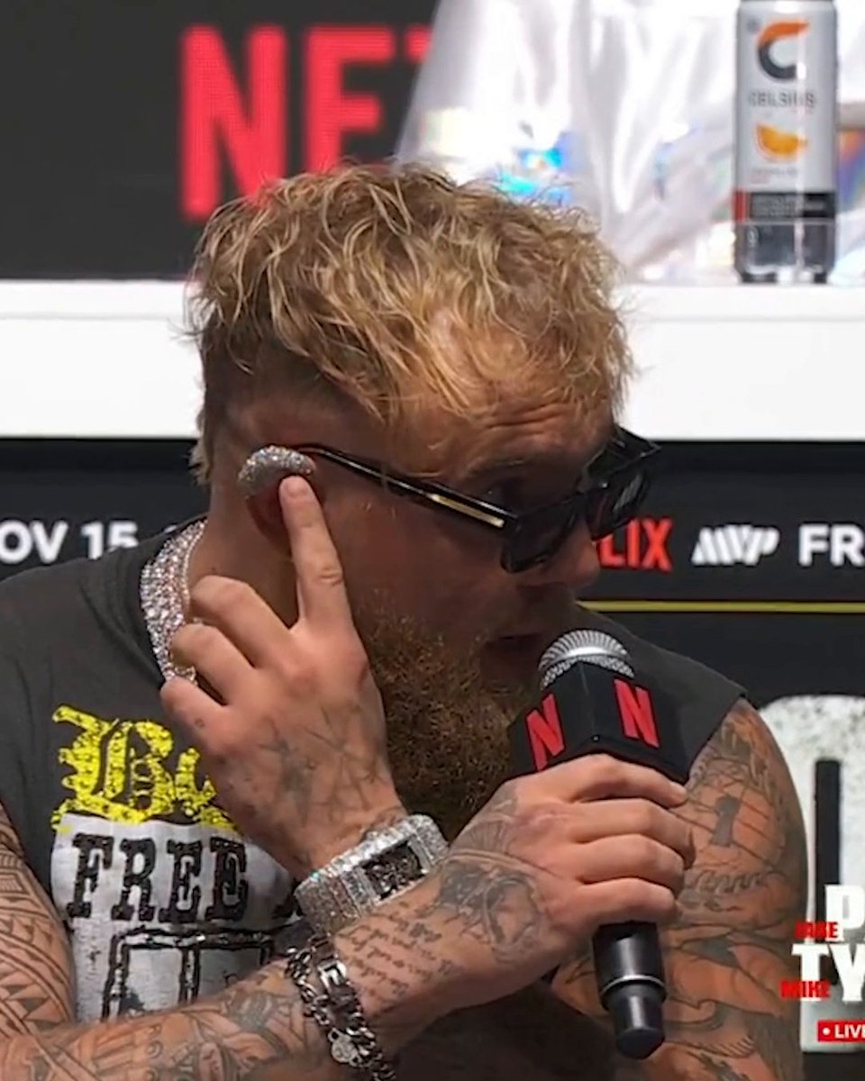 "I'm not getting my [ear] bit off on Friday night." Jake got jokes 😅 #PaulTyson (via MVP - Most Valuable Promotions)